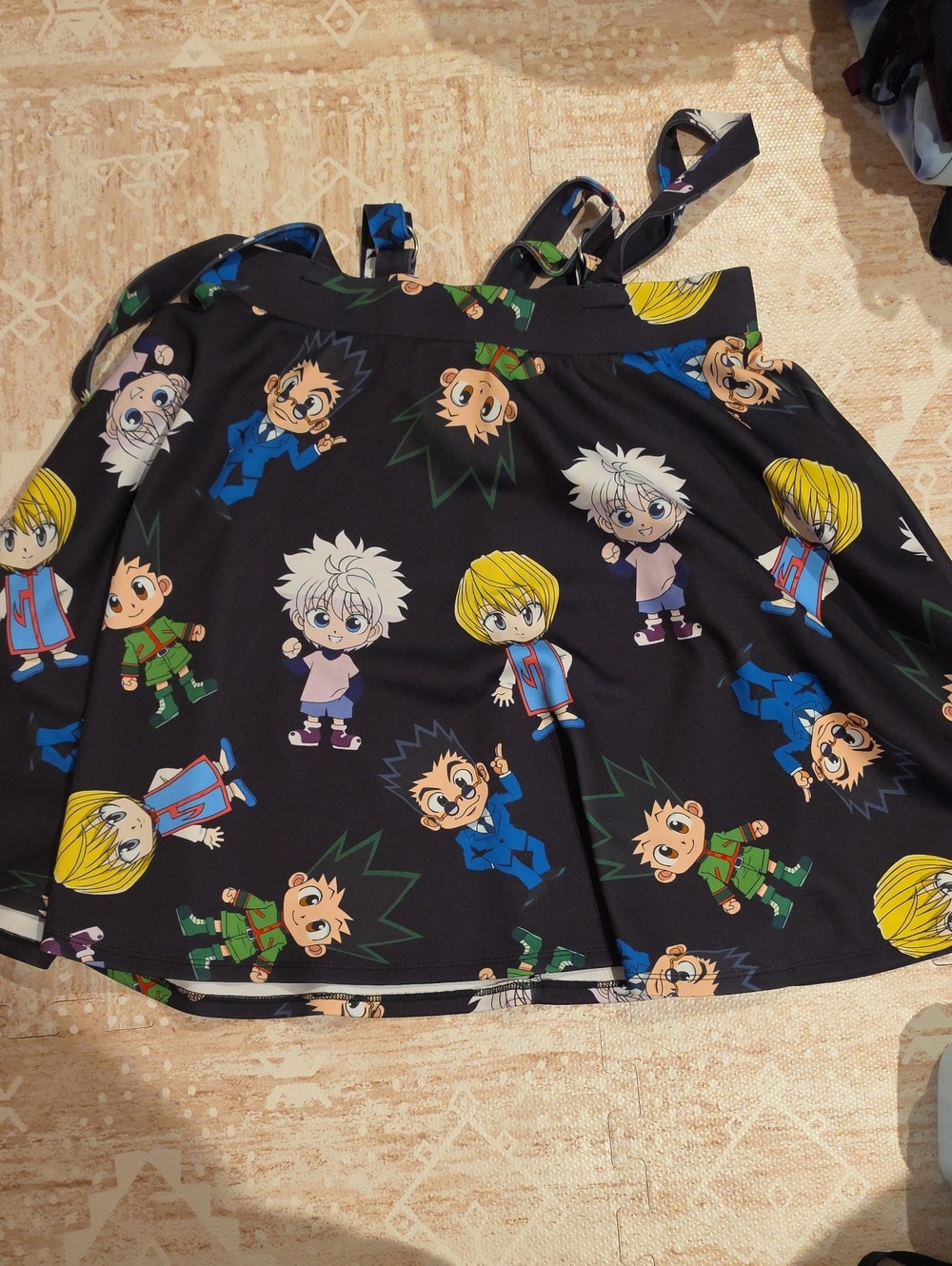 HunterxHunter Anime Character Print Black Skater Skirt Hot Topic